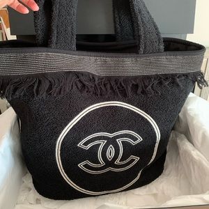 Chanel beach bag with matching towel inside. New in box, never used